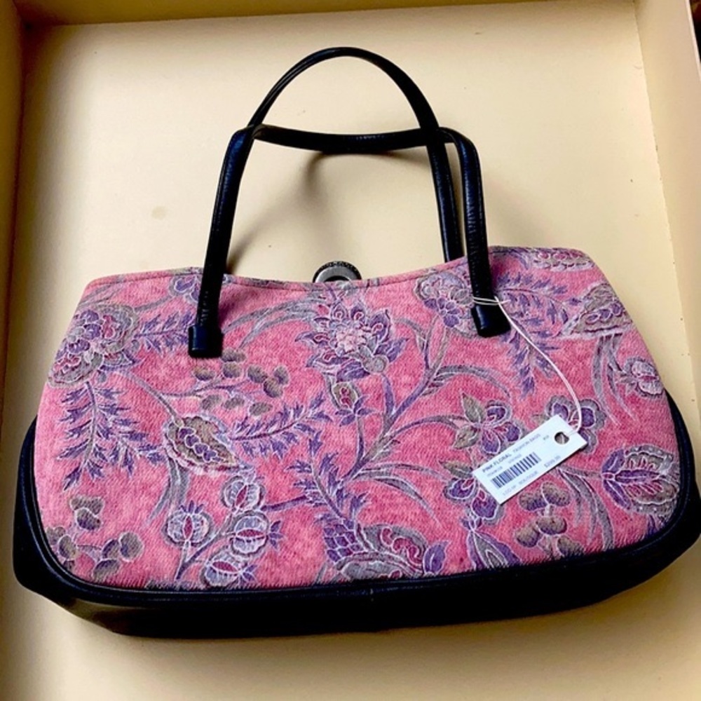 Vintage PINK FLORAL Fashion BOUTIQUE handbag